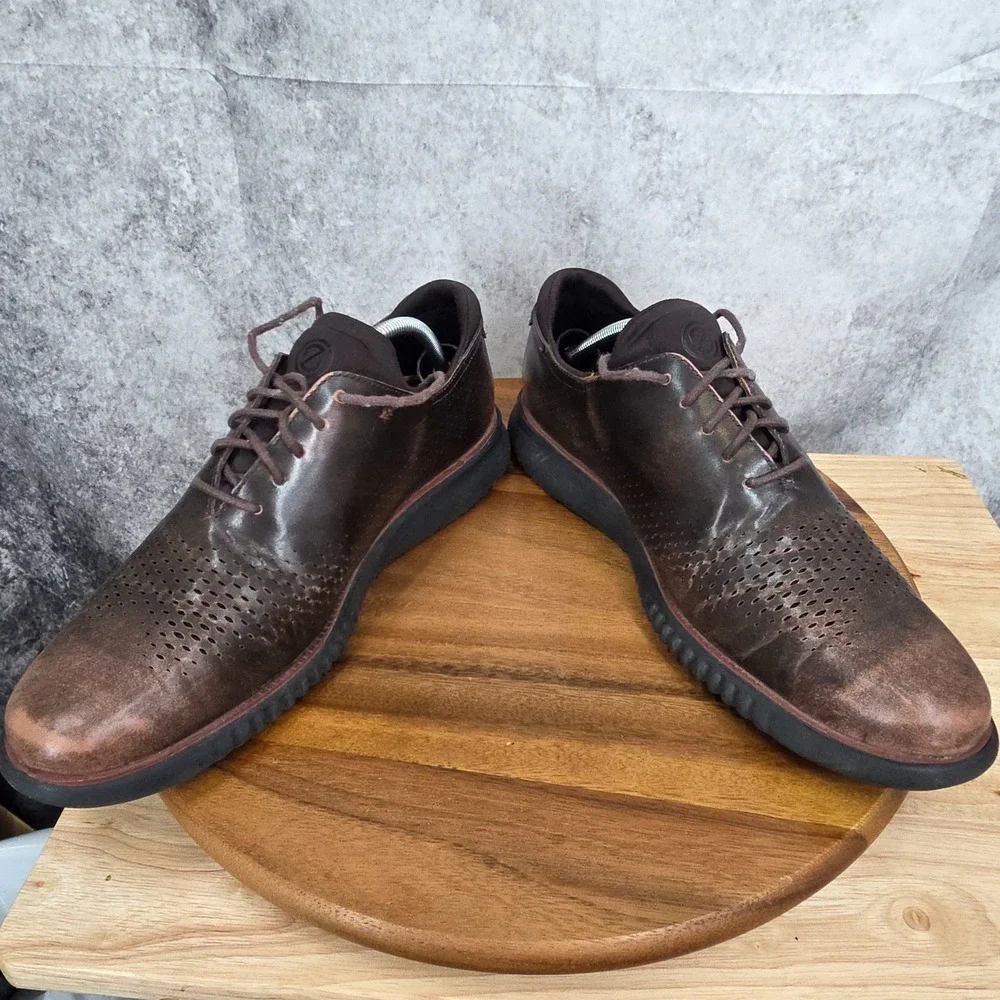 Cole Haan Zerogrand Oxford Shoes‎ Mens 11.5 M Brown Laser Wingtip Derby C37086